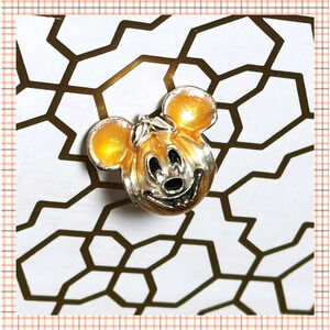 Pandora Disney Mickey Mouse Boo Halloween Pumpkin Charm S925 ALE Double Sided